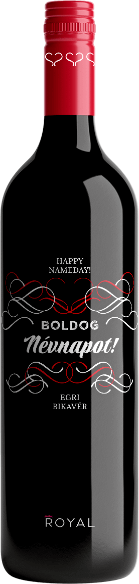 Boldog névnapot – Egri Bikavér száraz vörösbor